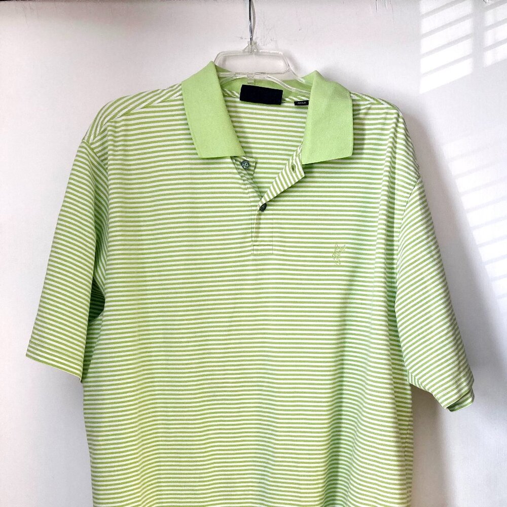 New Ashworth Lime Green and White Golf Polo Without Tag XL